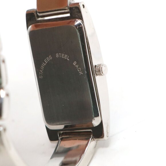 Lise Watier Neiges Delicate Silver Tone Rectangular Watch Dress Swiss Movt - Picture 9 of 10